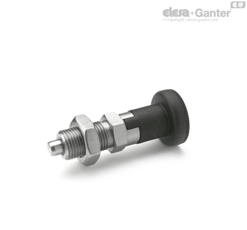 GN 617.1-NI Indexing Plungers Stainless Steel with plastic knob
